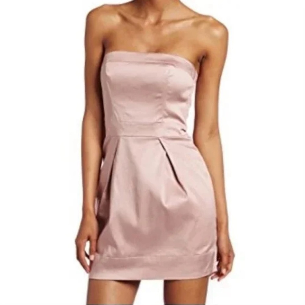 Elegant Strapless Pink Dress